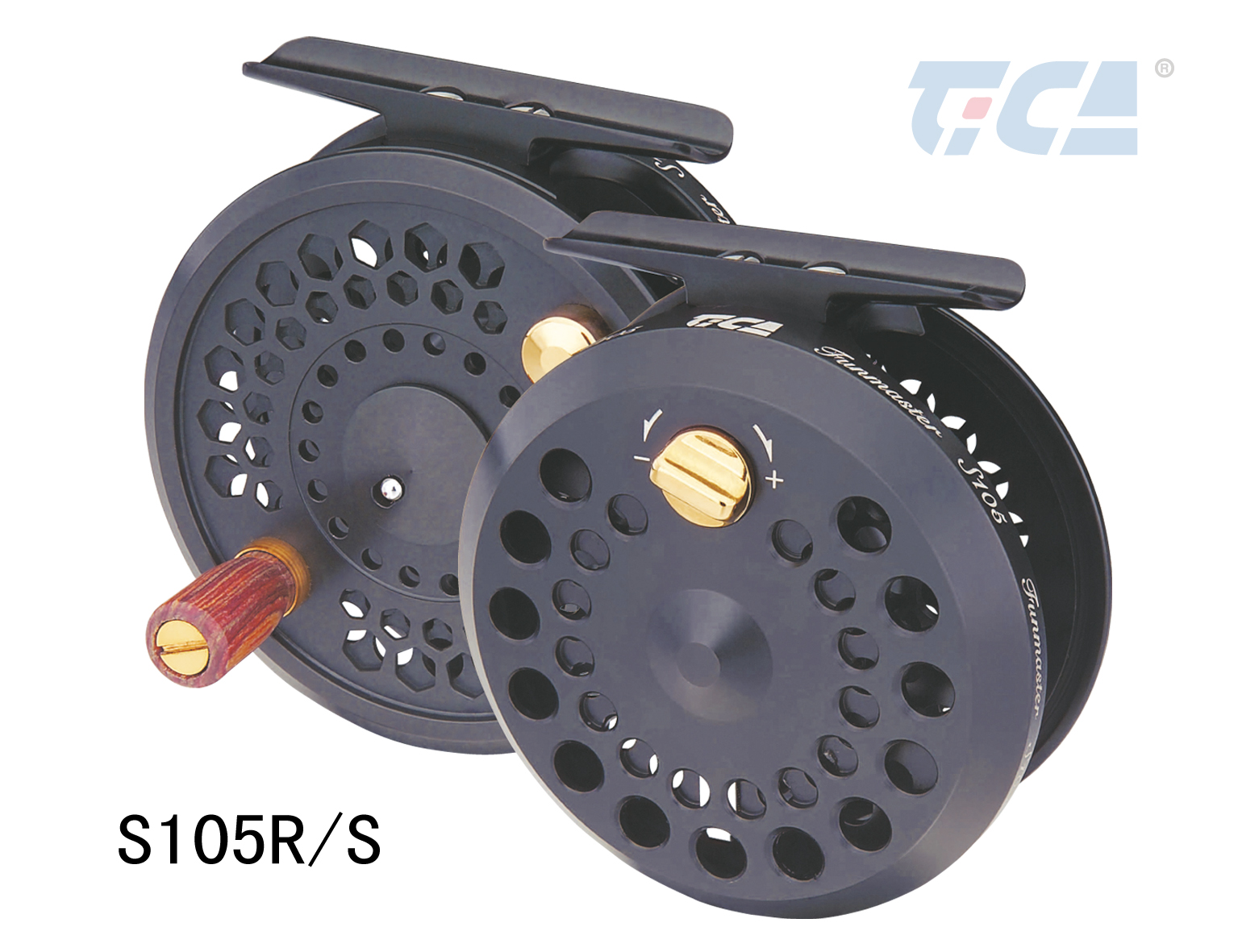 TICA Fishmaster 3/4wt Aluminum Fly Reel Wooden Handle for River